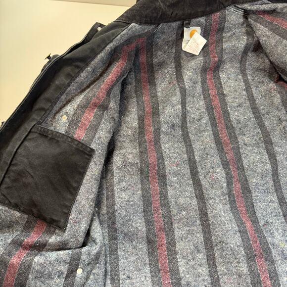 Vintage Carhartt Chore Coat Jacket Mens 48 Blanket Lined Workwear C01 Canvas 90s - Picture 3 of 14